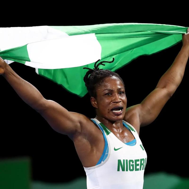 The Nigerian freestyle wrestler Blessing Oborududu born on 12 March 1989 in Gbanranu, is currently ranked as the world's number two woman wrestler and the first to win an Olympic Medal.
