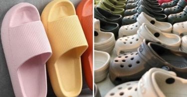 Did you know Crocs and slides are distinguished by their design and material? Crocs are clog-style shoes made of a proprietary foam resin known as Croslite, whereas slides are open-toe sandals with a single strap or band that goes over the foot.